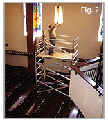 Figure 2 - S�ajuste au-dessus de bancs, d�escaliers ou de rang�es de si�ges